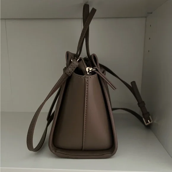 Zara Brown Satchel Bag with Structured Design - Picture 2 of 5